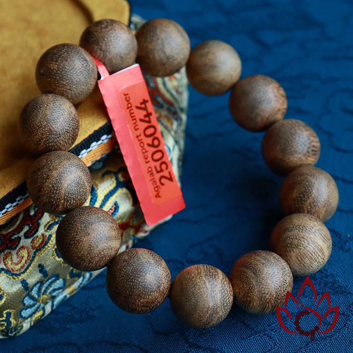 Vòng Trầm Hương Hạt Tròn | 14 Ly | Trầm Tốc Kiến Tự Nhiên Lâu Năm